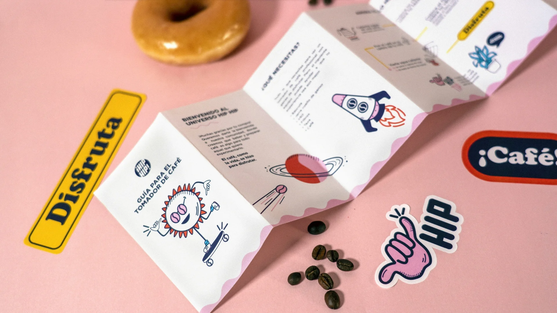 Branding-Moodboard mit Logos, Farben und Typografie