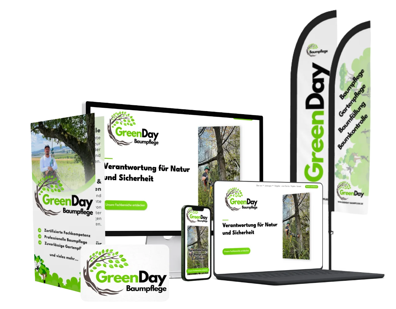 Branding Agentur – Corporate Identity & Design Umsetzung Corporate Design Mockup – Ganzheitliches Branding auf Print & Digitalmedien